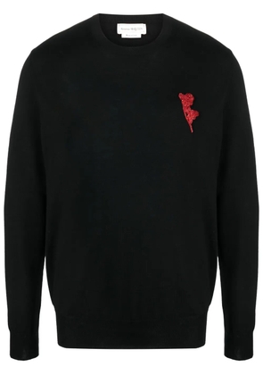 Alexander McQueen beaded wool jumper - Black