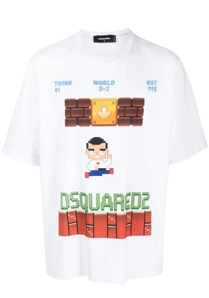 DSQUARED2 logo-print cotton T-shirt - White