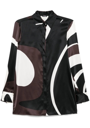 Kiton abstract-print shirt - Brown