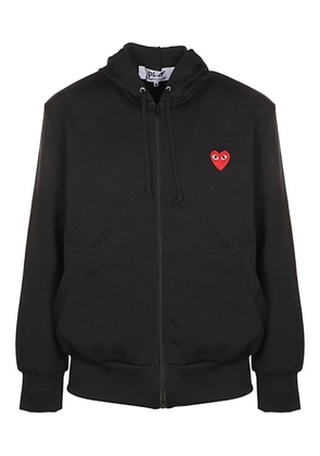 Comme Des Garçons Play zip logo patch sweatshirt - Black
