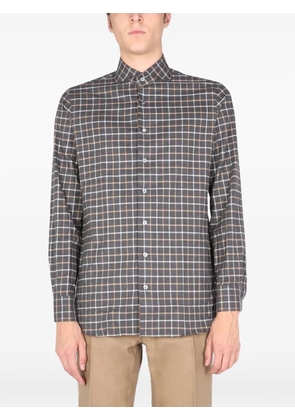 Lardini checked-pattern shirt - Grey
