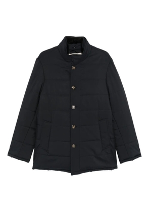 Barba button quilted coat - Blue
