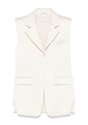 Patrizia Pepe satin-finish waistcoat - White