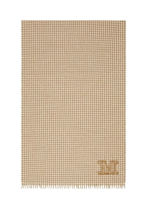 Max Mara houndstooth cashmere scarf - Brown