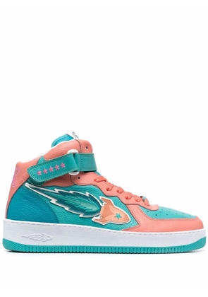 Enterprise Japan rocket patch high-top sneakers - Blue