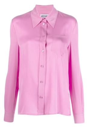 MOSCHINO JEANS pointed-collar poet-sleeve shirt - Pink
