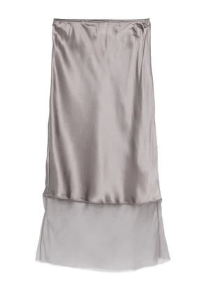 The Garment Catania silk-panelled slip skirt - Grey