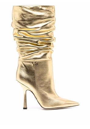 DSQUARED2 gathered-detail 120mm boots - Gold