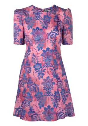 Versace Jeans Couture floral-print flared mini dress - Pink