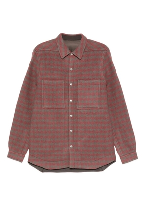 Rick Owens checked patch-pocket shirt - Red