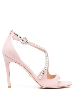 Stuart Weitzman crystal-embellished 110mm sandals - Pink