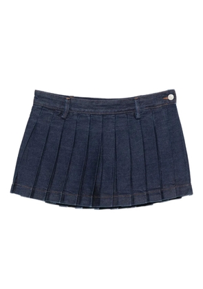 7 For All Mankind pleated mini skirt - Blue