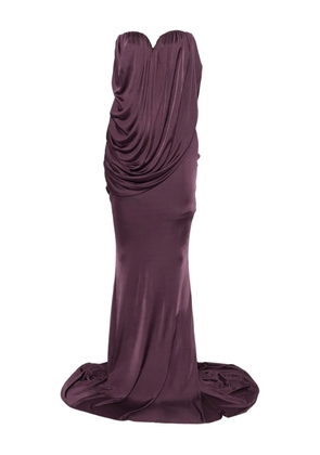 Giuseppe Di Morabito draped strapless dress - Purple