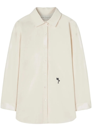 Palm Angels palms-embroidered poplin shirt - Neutrals