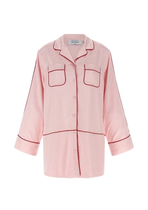 Off-White jacquard piping shirt - Pink