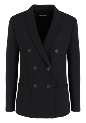 Giorgio Armani notched-lapels double-breasted blazer - Black