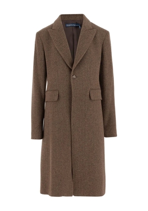 Polo Ralph Lauren herringbone single-breasted coat - Brown