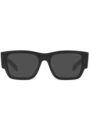 Prada Eyewear triangle-logo square sunglasses - Black