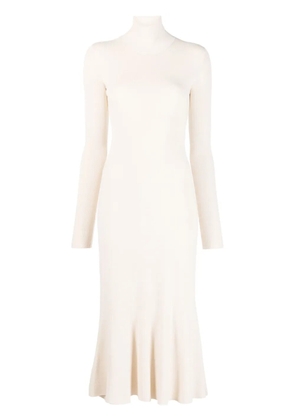 Balenciaga high-neck knitted midi dress - Neutrals