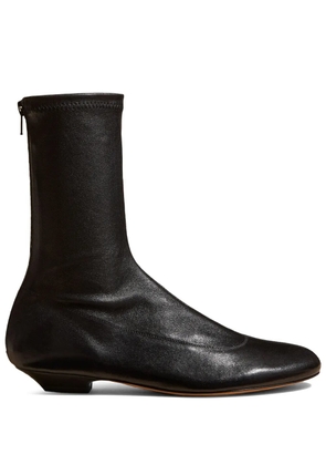 KHAITE The Apollo leather ankle boots - Black