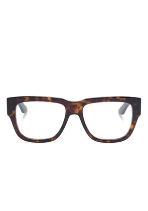 Alexander McQueen Eyewear square-frame glasses - Brown