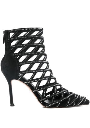 Lola Cruz Alva rhinestone-embellished ankle boots - Black