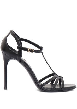 Sergio Levantesi leather sandals - Black