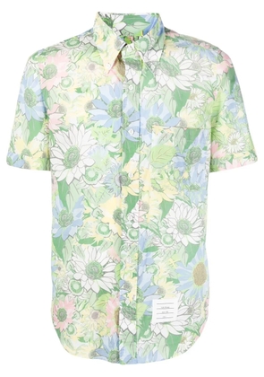 Thom Browne floral-print short-sleeved shirt - Green