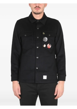 Department 5 buttoned badged shirt - Black