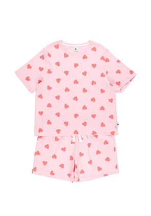 Petit Bateau heart-pattern pyjamas (set of two) - Pink