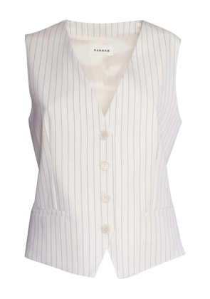 P.A.R.O.S.H. pinstripe buttoned waistcoat - White
