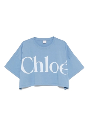Chloé logo-print T-shirt - Blue