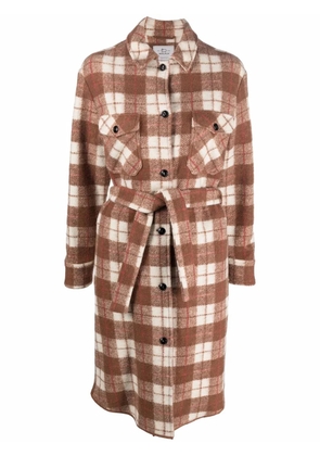 Woolrich Gentry check-print overshirt - Brown