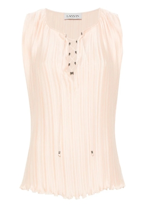 Lanvin drawstring plissé blouse - Orange