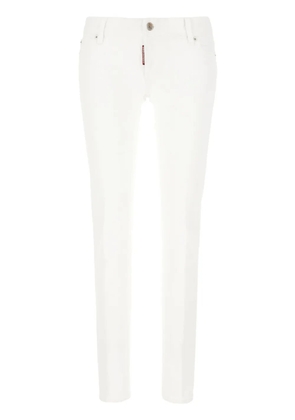 DSQUARED2 logo-patch skinny jeans - White