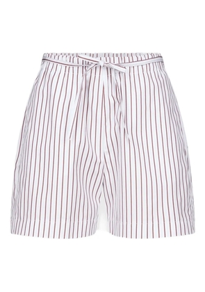 LouLou de Saison Lory striped drawstring shorts - White