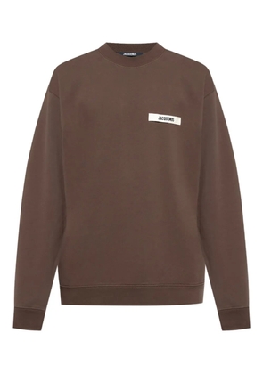 Jacquemus logo-patch sweatshirt - Brown