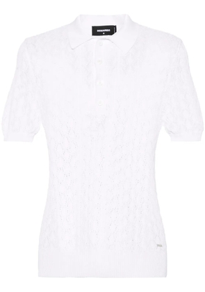 DSQUARED2 open-knit polo shirt - White