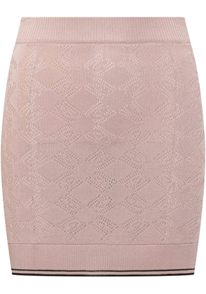 AMIRI pointelle-knit mini skirt - Blue