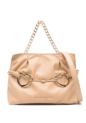 Love Moschino logo-lettering tote bag - Neutrals