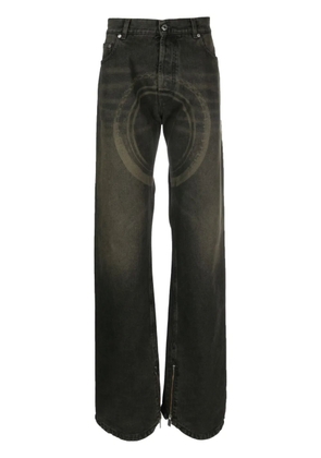 Off-White Wheel Over faded jeans - Brown