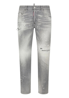 DSQUARED2 distressed paint-splatter jeans - Grey
