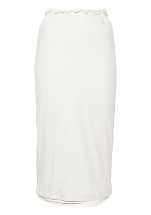 Jil Sander + layered cotton midi skirt - Neutrals