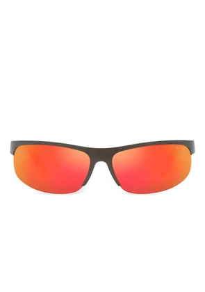 Miu Miu Eyewear logo-lettering sunglasses - Black