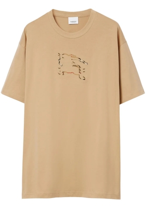 Burberry Equestrian Knight-motif cotton T-shirt - Neutrals