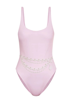 Versace Treasure-print swimsuit - Pink