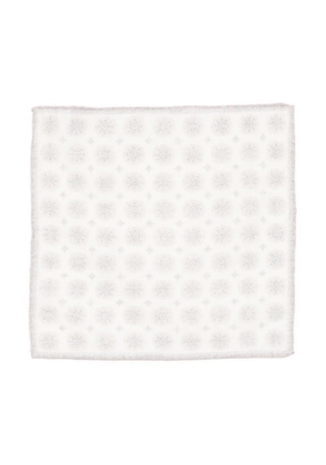Eleventy floral-print handkerchief - White