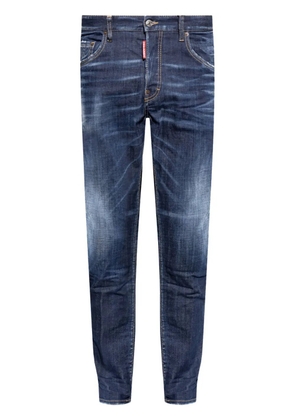 DSQUARED2 logo-patch cotton jeans - Blue