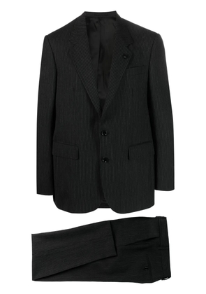 Lardini striped single-breasted suit - Black