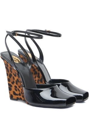 Saint Laurent 110mm wedge-heel sandals - Black